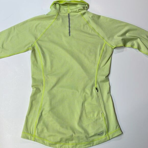 New Balance Neon Green Funnel Neck Long Sleeve Running Top Women’s Sz S - Picture 7 of 8